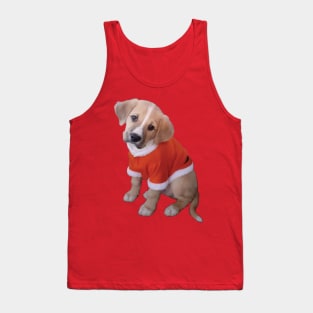 Puppy in Santa suit Tank Top